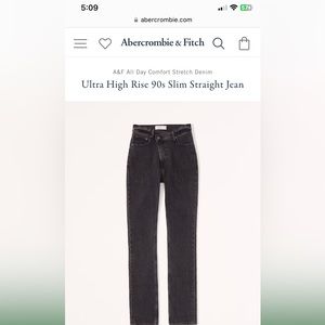 Abercrombie 90s slim straight jeans